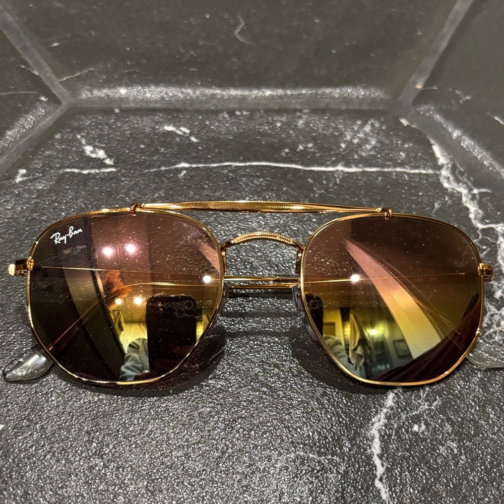 Ray-Ban Gold Frame Sunglasses